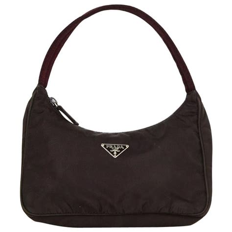 prada nylon tote brown|pre owned prada nylon bag.